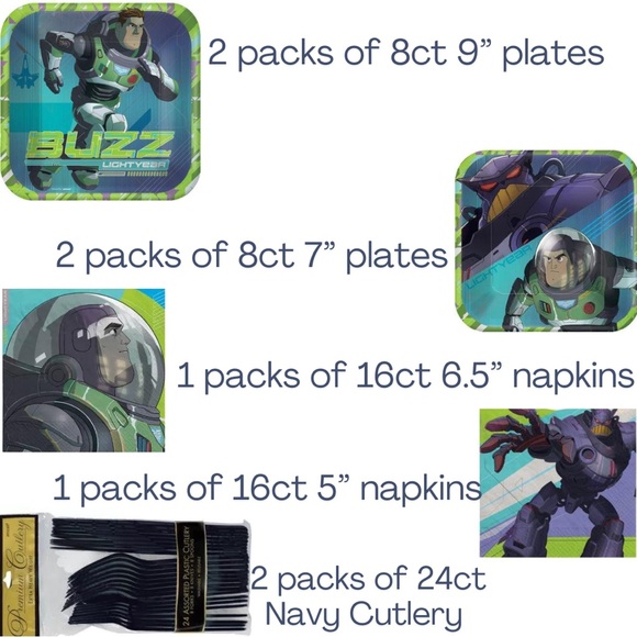 Buzz lightyear party supplies bundle - tableware and decorations - Picture 4 of 10